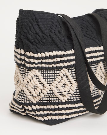 Jacquard Pattern Beach Tote Bag