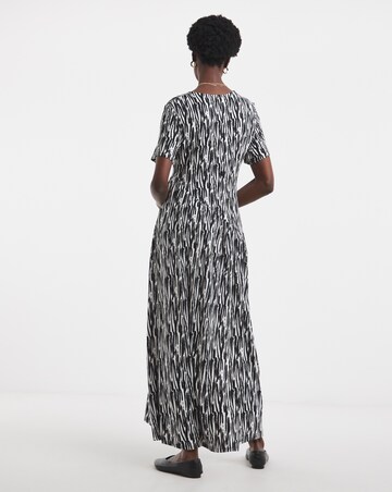 Soft Touch Jersey Tiered Asymmetrical Swing Dress