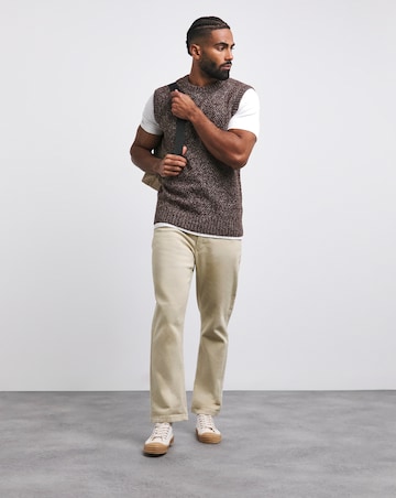 Brown Twisted Yarn Vest