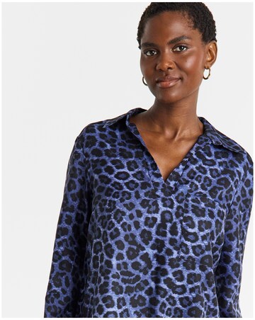 Collared Long Sleeve Tunic Dress