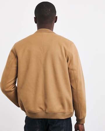Faux Wool Bomber Jacket