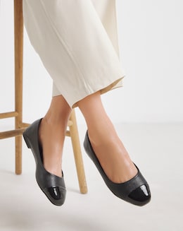 Tiana Toe Cap Ballerina - Extra Wide Fit (EEE)