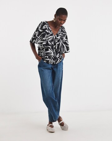 V Neck Cape Angel Sleeve Top