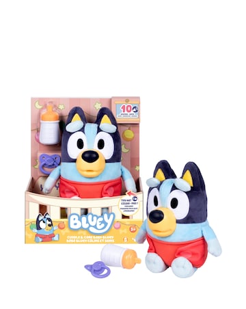 Bluey Cuddle & Care Baby Bluey Plush Toy with Sounds