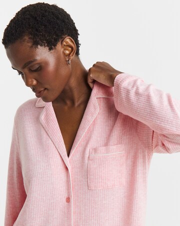 Pretty Secrets Supersoft Ribbed Button Through Pyjama Set