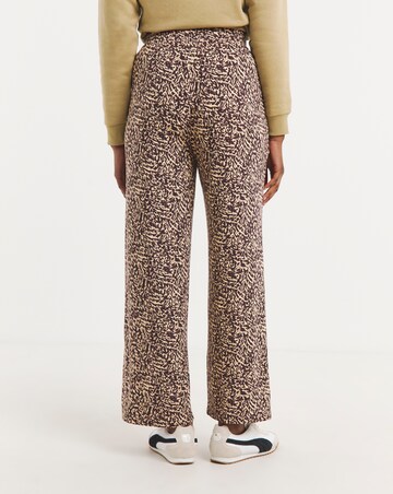 Printed Wide Leg Jersey Trouser