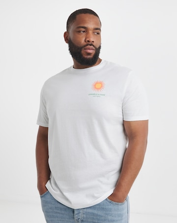 Jack & Jones Saint-Tropez Back Graphic T-Shirt - White