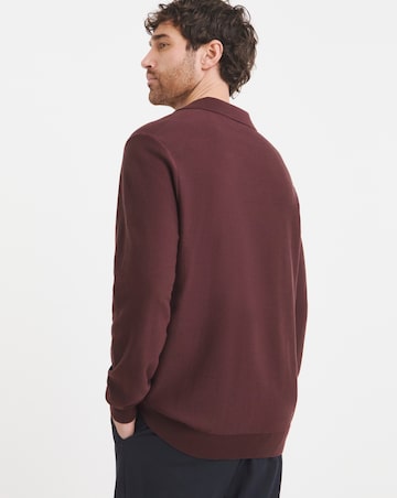 Burgundy Texture Revere Polo