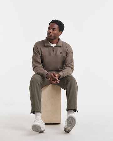 Timberland 1/4 Zip Sweatshirt - Brown