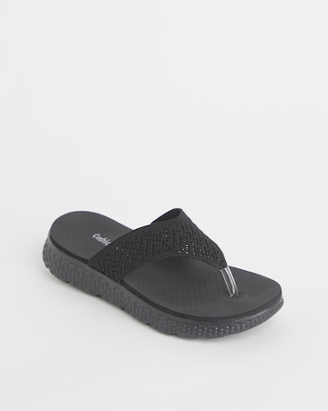 Cushion Walk Fly Knit Sports Toe Post Sandals E Fit