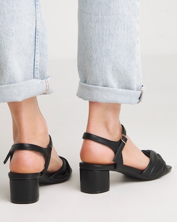 Clovis Twist Flexible Sole Block Heeled Sandals - Extra Wide Fit (EEE)