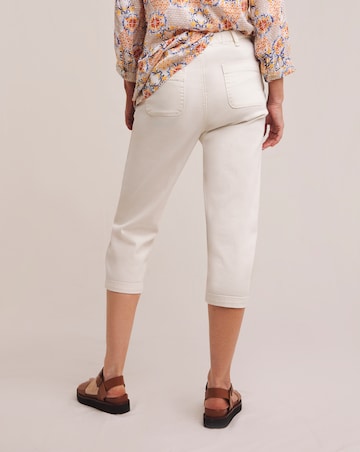 Julipa Button Side Crop Stretch Trouser