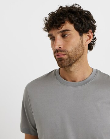 Folio Mercerised Supima Cotton T-Shirt-Grey