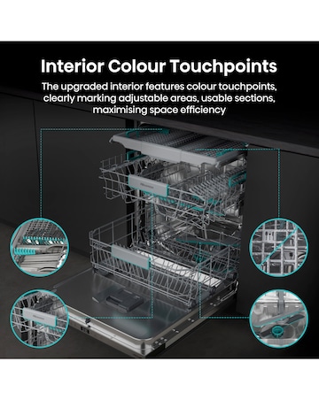 Hisense HV16CUK Fully Integrated Full Size Dishwasher 16 Place Settings Black