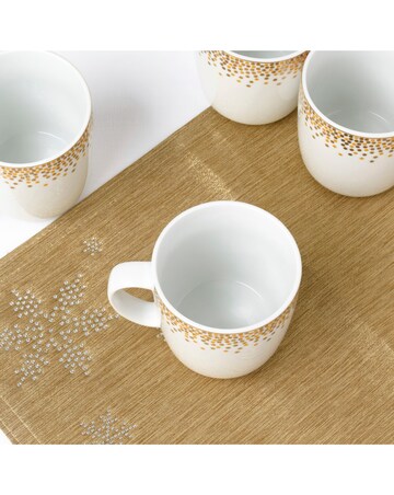 Waterside Set of 4 Gold Sparkle Mugs