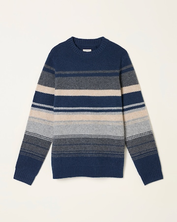 FatFace Calder Stripe Jumper (Regular & Tall) - Navy
