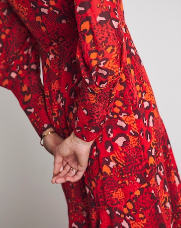 Joanna Hope Printed Wrap Midi Dress