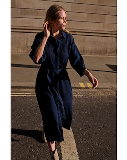 Anthology Indigo Shirt Denim Dress with Tencel TM Lyocell