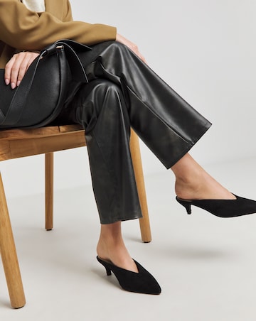 Anthology Allure Suede Mule Kitten Heel Shoes Standard D Fit
