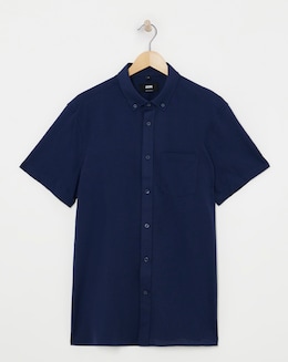 Short Sleeve Button Down Pique