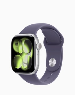 Apple Watch Series 11 GPS 42mm - Silver Aluminium/Purple Fog Sport Band - M/L