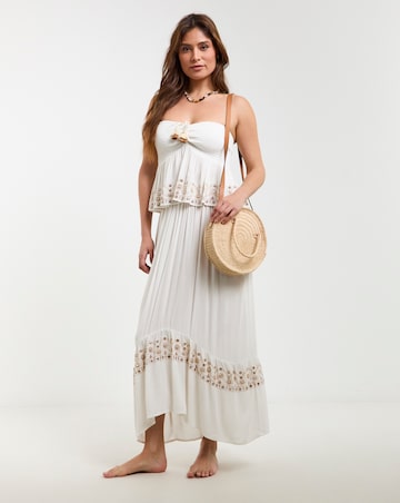 Simply Be Dip Hem Beach Skirt and Top Co-Ord