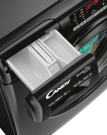 Candy CSOW4966TWMBB680 Smart Pro Inverter, 9/6kg, WiFi Washer Dryer - Black