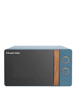 Russell Hobbs 17 Litre Blue Manual Microwave Wood Effect