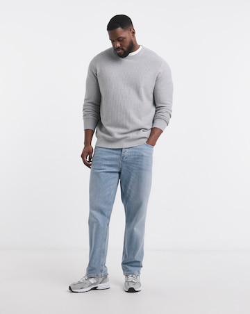 Grey Textured Soft Touch Jumper