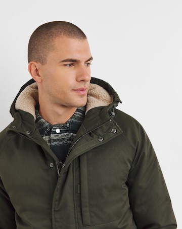 Khaki Water Resistant Borg Lined Parka
