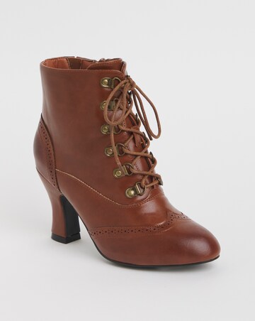 Joe Browns Brogue Lace Up Boot Wide Fit