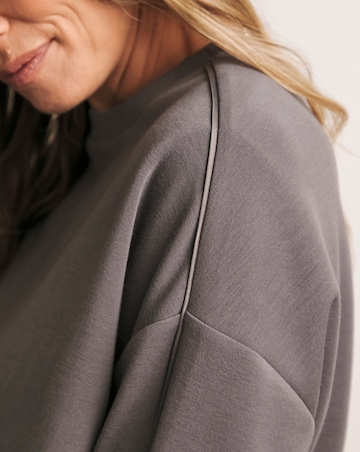 Anthology Pewter Satin Stripe Sweatshirt