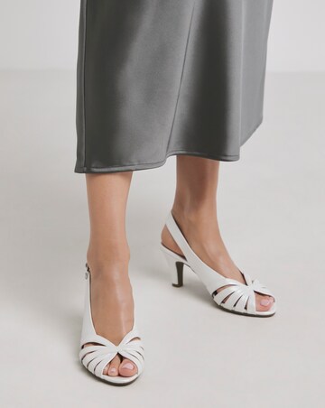 Lisbon Peep Toe Slingback Shoes - Extra Wide Fit (EEE)