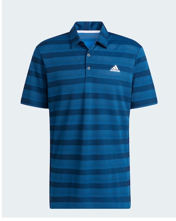 adidas Golf Two Colour Stripe Primegreen Polo
