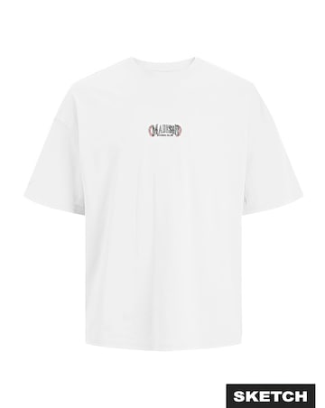 Jack & Jones Madison Crew Neck T-Shirt - Bright White