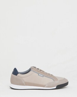 BOSS Nitan Suede Detail Trainer - Beige