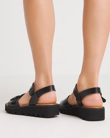 Heavenly Feet Trudy Buckle Strap Sandals Wide Fit