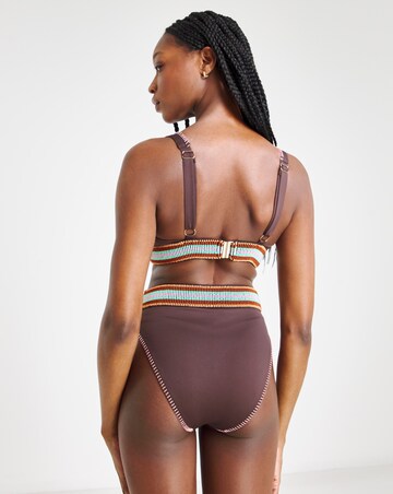 Simply Be Elastic Detail Plunge Bikini Set