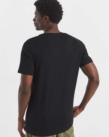 2 Pack T-Shirts Long Length- Black/Navy