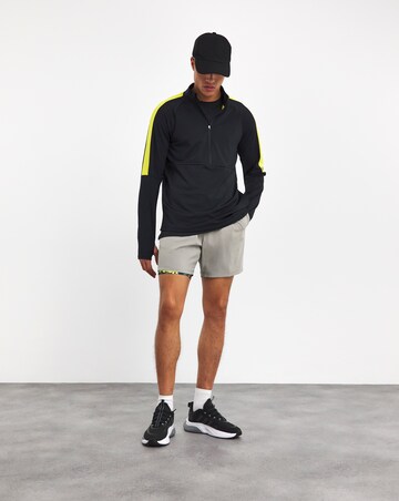 Jacamo Active Zip Up Training Top Lime/Grey