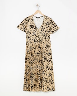 Printed Pleated Kilt Dress