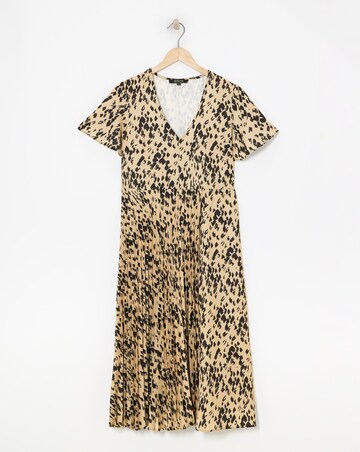 Printed Pleated Kilt Dress