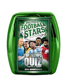 World Football Stars Green Top Trumps Quiz Card Game