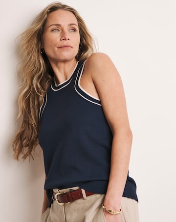 Anthology Navy Contrast Trim Vest