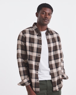 Timberland Mid-Weight Flannel Check Shirt - Brown