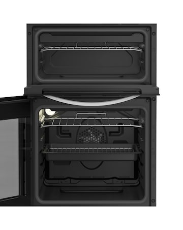 Indesit ITE5VMW 50cm Electric Twin Cooker with Ceramic Hob - White