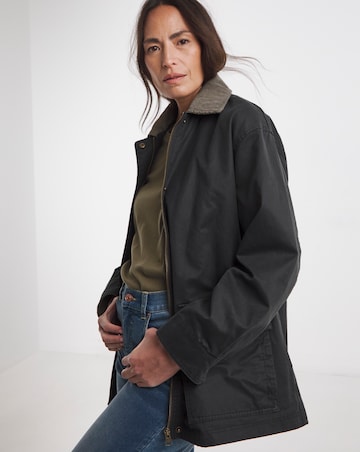 Charcoal Relaxed Waxed Jacket
