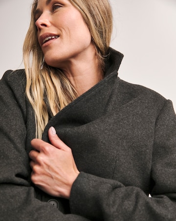 Charcoal Classic Wool Blend Coat