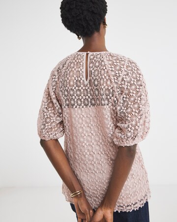 Puff Sleeve Lace Top
