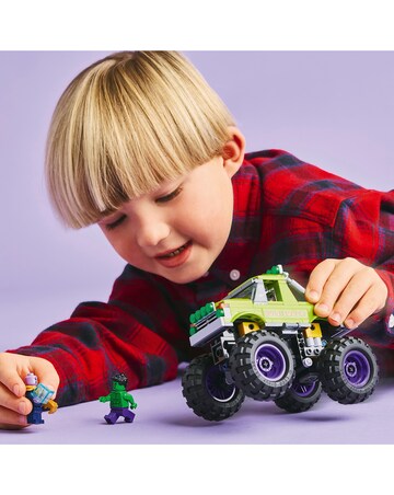 LEGO Marvel The Hulk Truck vs. Thanos Super Hero Building Toy Vehicle 76312